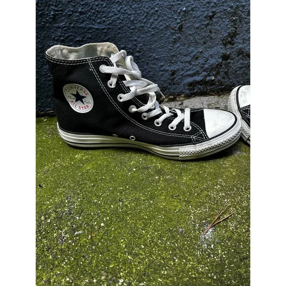 Converse Chuck Taylor Mens 8.5 All Star High Top Black Sneaker Skate Walking - Picture 7 of 7